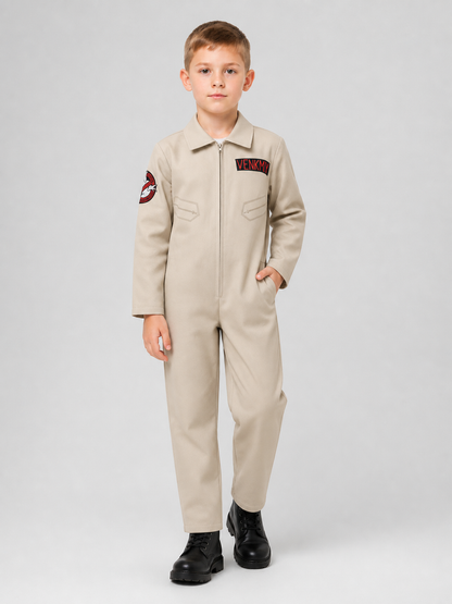 Venkman Cosplay Jumpsuit with Patches and Zipper Costumes detail 2
