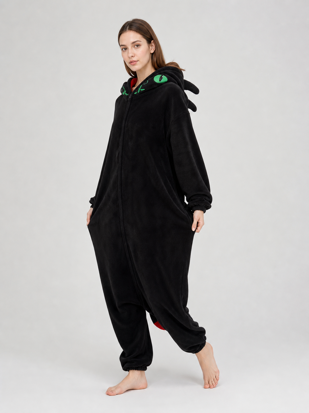 Dragon Kigurumi, Black Hooded Costume