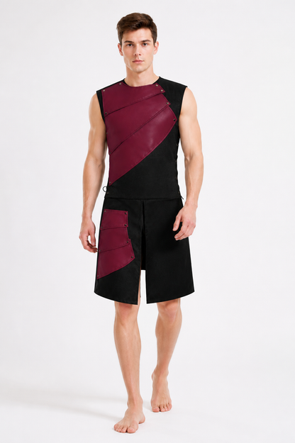 Sleeveless Jumpsuit with an Asymmetrical Panel product detail