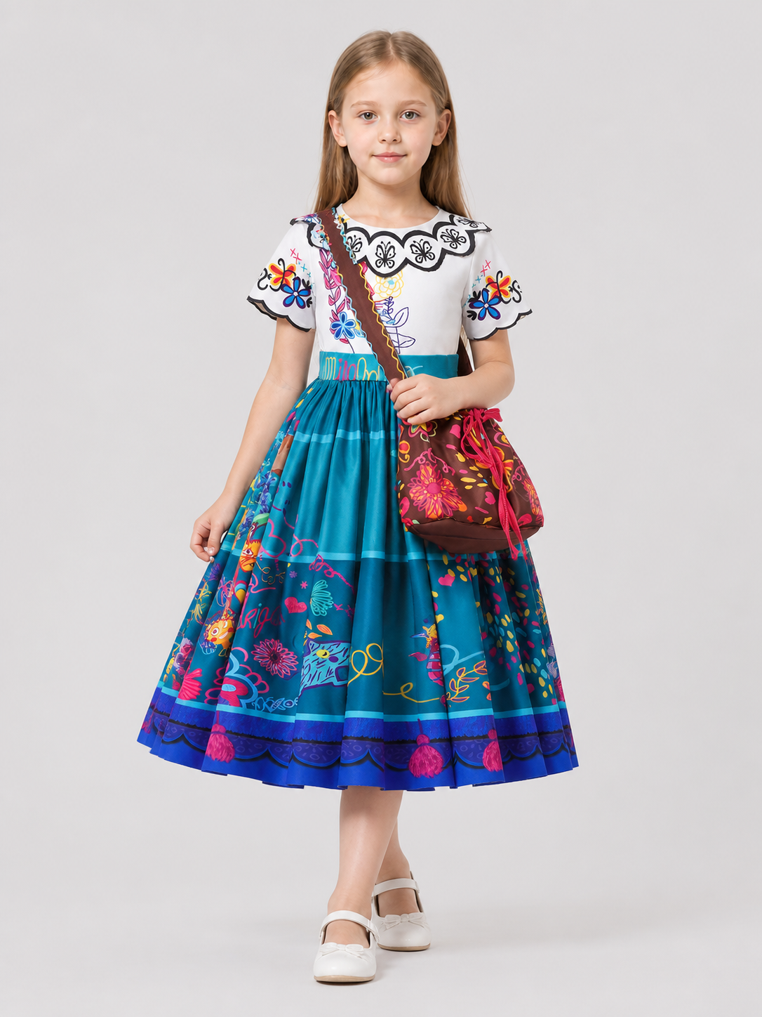 Children’s Carnival Dress with Handbag, Full Skirt product detail 2