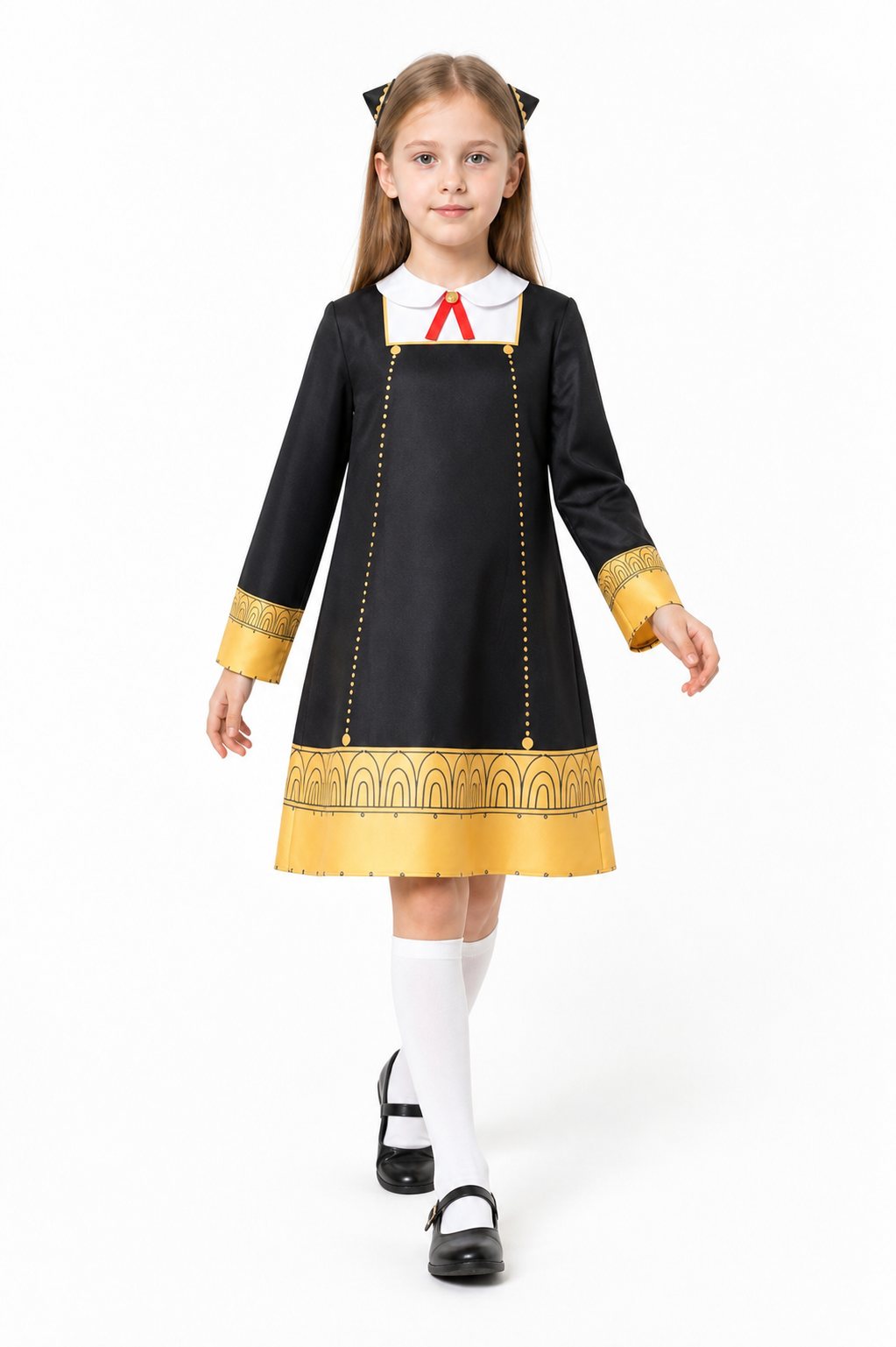 Anya Forger Cosplay Costume with Dress and Accessories Costume Dresses detail 2