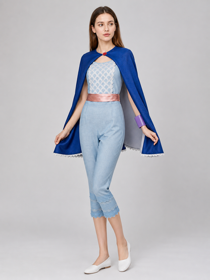 Cosplay Costume with Cape, Top, and Pants