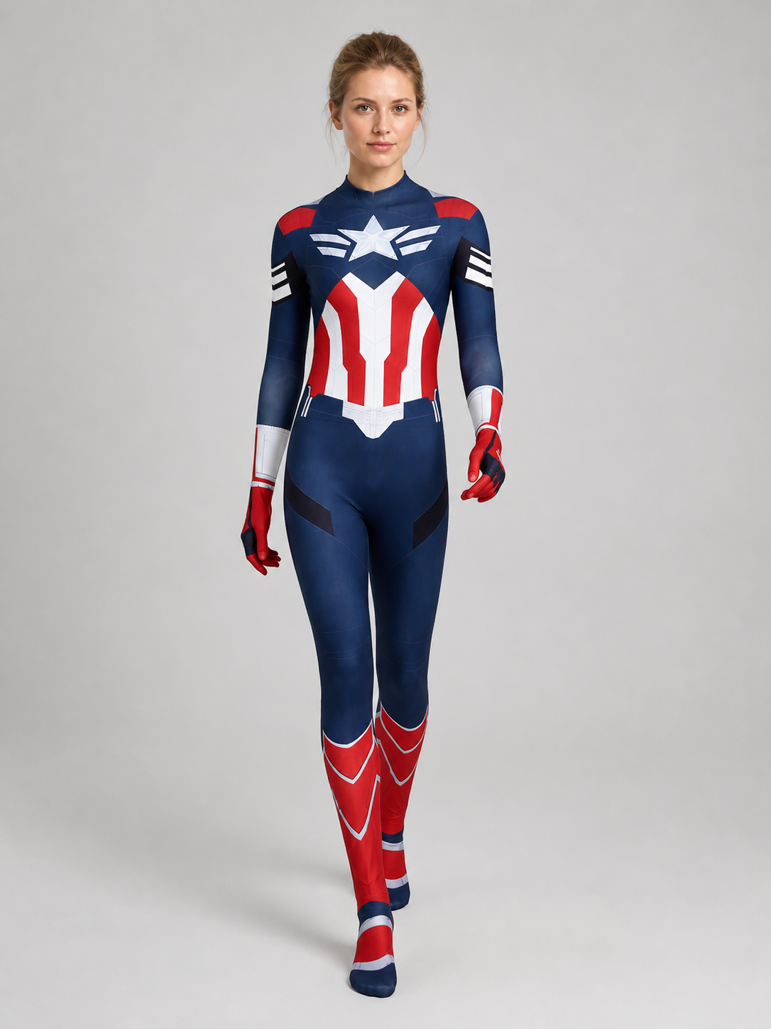 Captain America 4 Costume, One-Piece Cosplay Jumpsuit Costumes detail 2