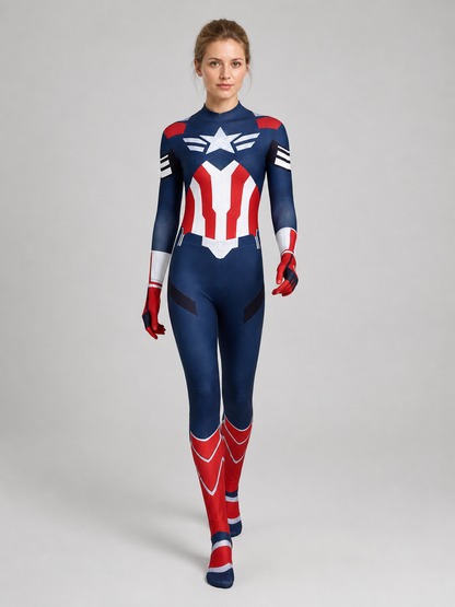 Captain America 4 Costume, One-Piece Cosplay Jumpsuit Costumes detail 2