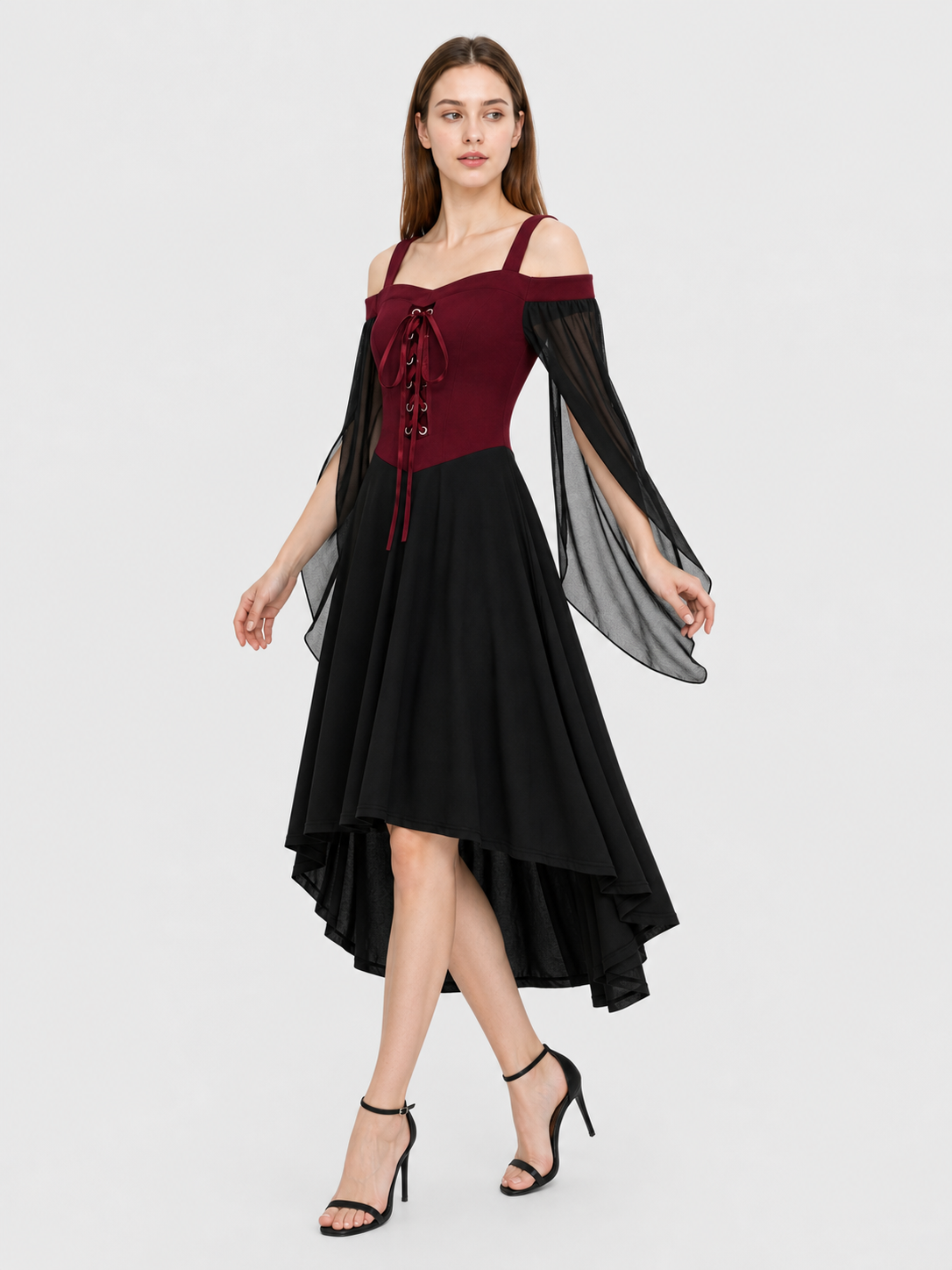 Strappy Gothic Lace-Up Dress