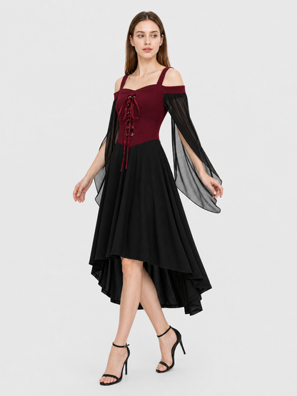 Strappy Gothic Lace-Up Dress