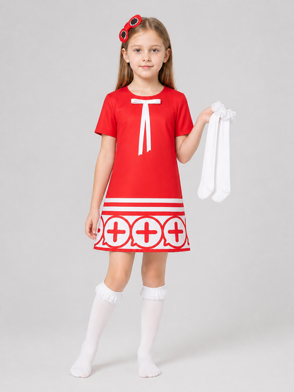 Spy x Family Cosplay Costume: Red A-Line Dress Costume Dresses detail 2