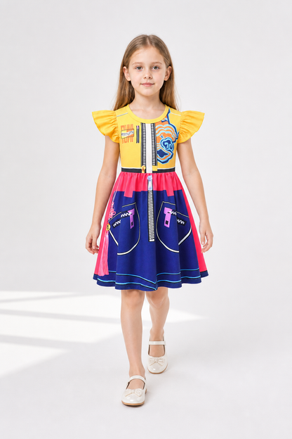Printed Halloween Costume Dress