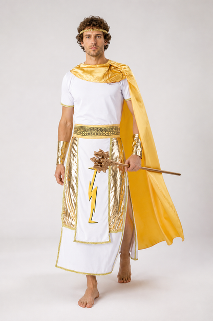 Greek God Costume with Trident and Cape Costume Capes detail