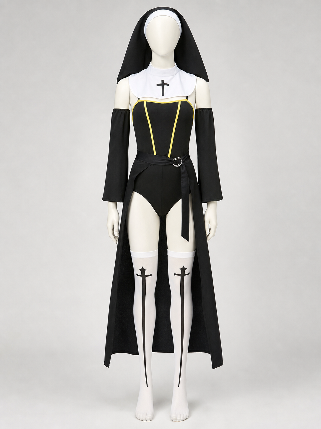 Hooded Cosplay Costume with Cross