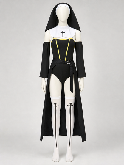 Hooded Cosplay Costume with Cross