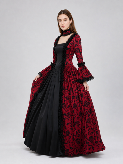 Long Gothic Victorian-Style Dress