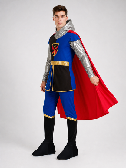 Crusader Cosplay Costume with Hood and Cloak