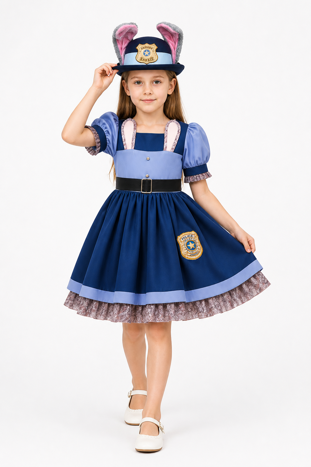 Judy Hopps Costume with Dress and Police Cap Costume Dresses detail 2