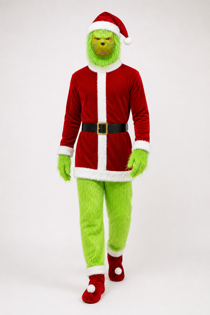 Green Monster Cosplay Costume with Mask Costume Masks detail 2
