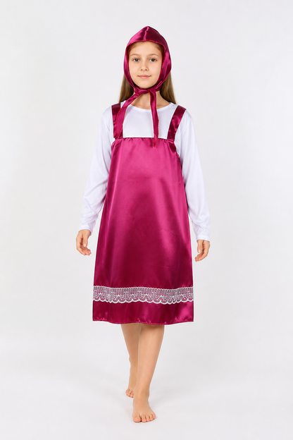 Masha Costume with a Pointed Hat and Lace Dress Costume Dresses detail 2