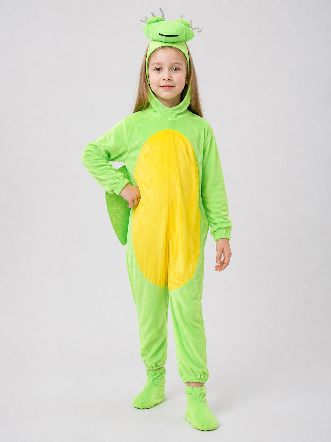 Mantis Costume, Green Hooded Jumpsuit Costumes detail 2