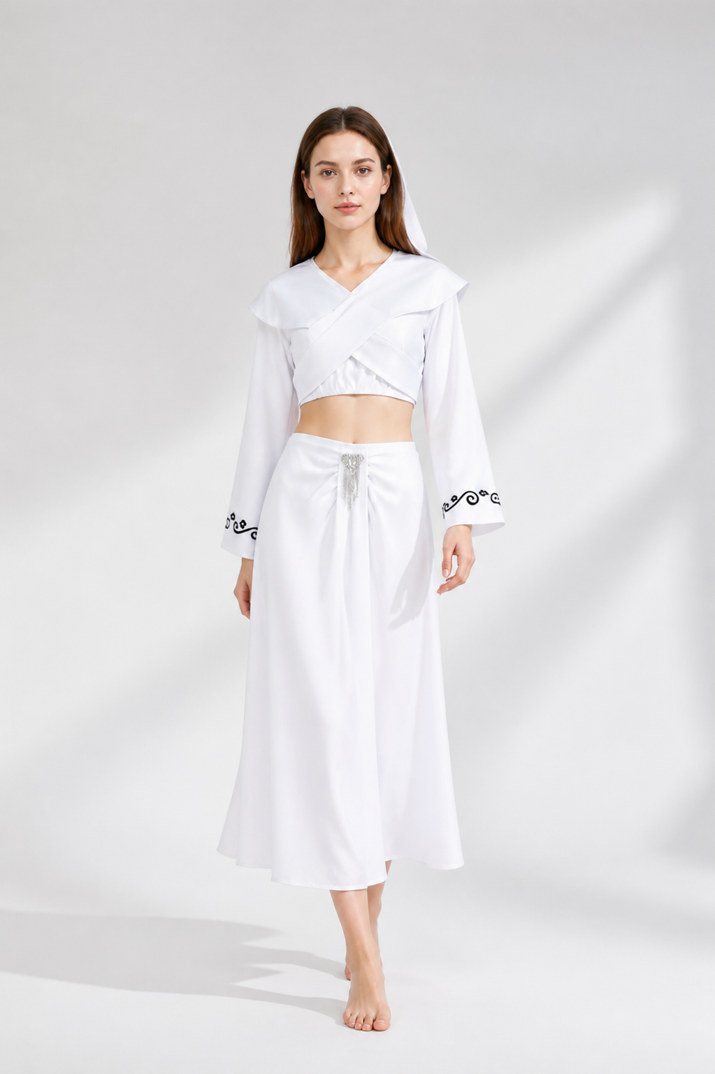 White Star Wars Cosplay Costume for Halloween Costumes detail 2