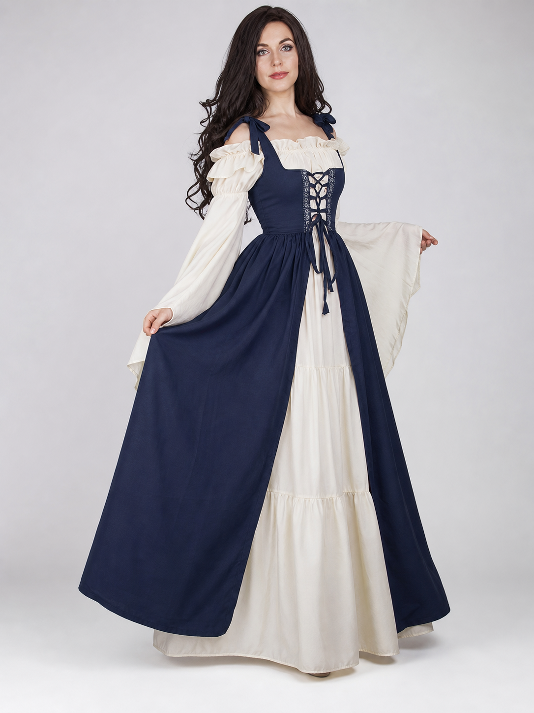 Renaissance-Style Costume Dress with Lacing
