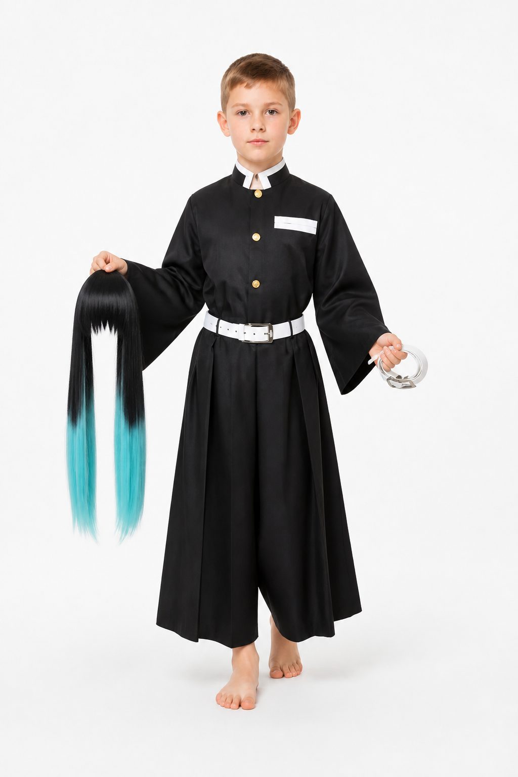 Tokito Muichiro Demon Slayer Costume with Wig Costume Wigs detail 2