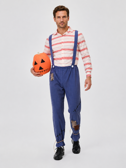 Pumpkin Scarecrow Costume for Children and Adults for Halloween Costumes detail 2