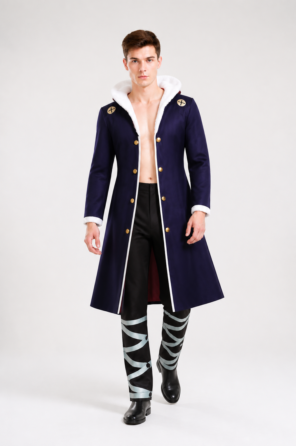 Kurapika Cosplay Costume: Long Coat and Trousers Costumes detail 2