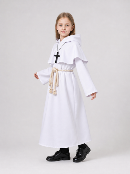 White Hooded Clergyman Costume