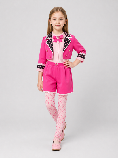 Children's Red Queen Cosplay Costume with Shorts Costumes detail 2