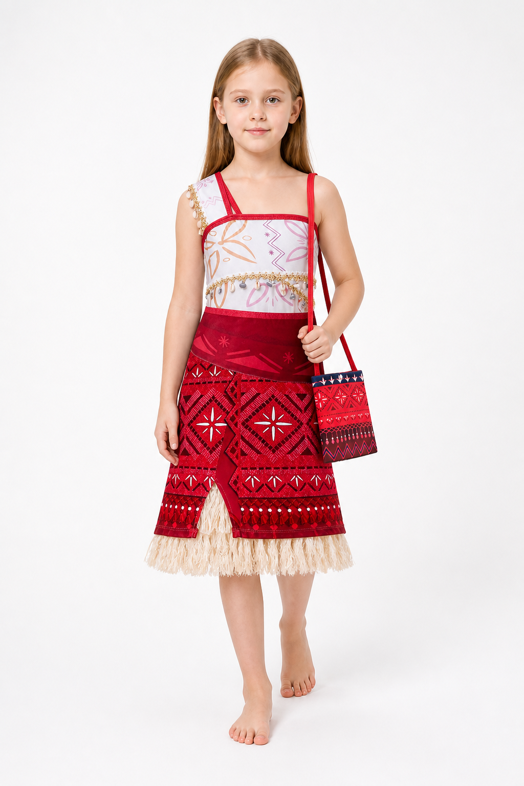 Moana Children's Costume Dress with Fringe Costume Dresses detail 2