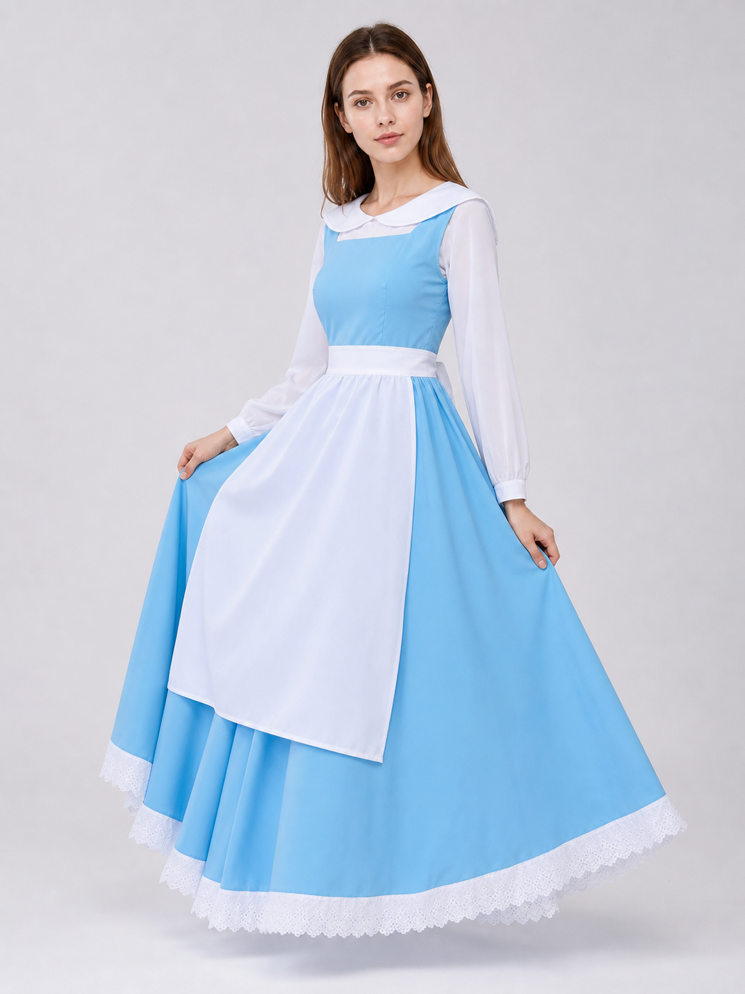 Cosplay Costume with Dress and Apron