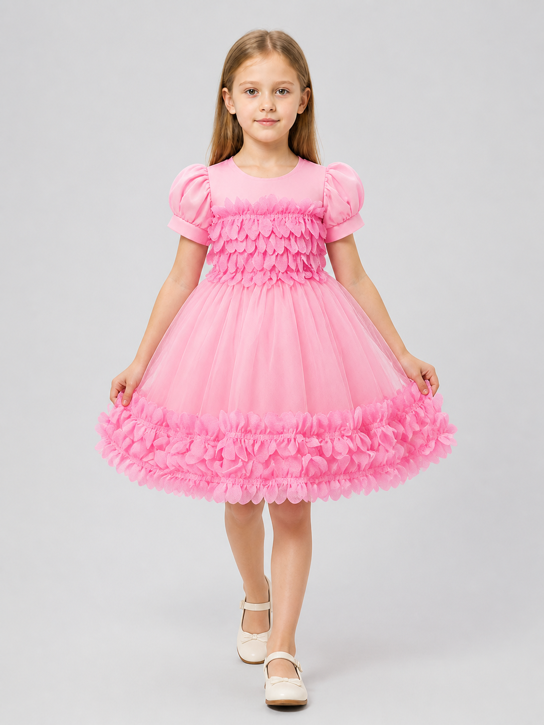Tutu Dress with 3D Petals, Full Skirt Costume Dresses detail 2