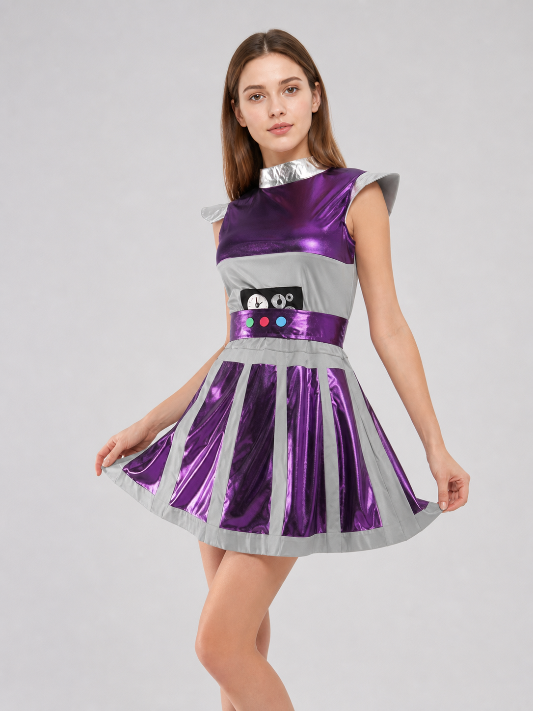 Alien Costume Dress with Headband for Cosplay