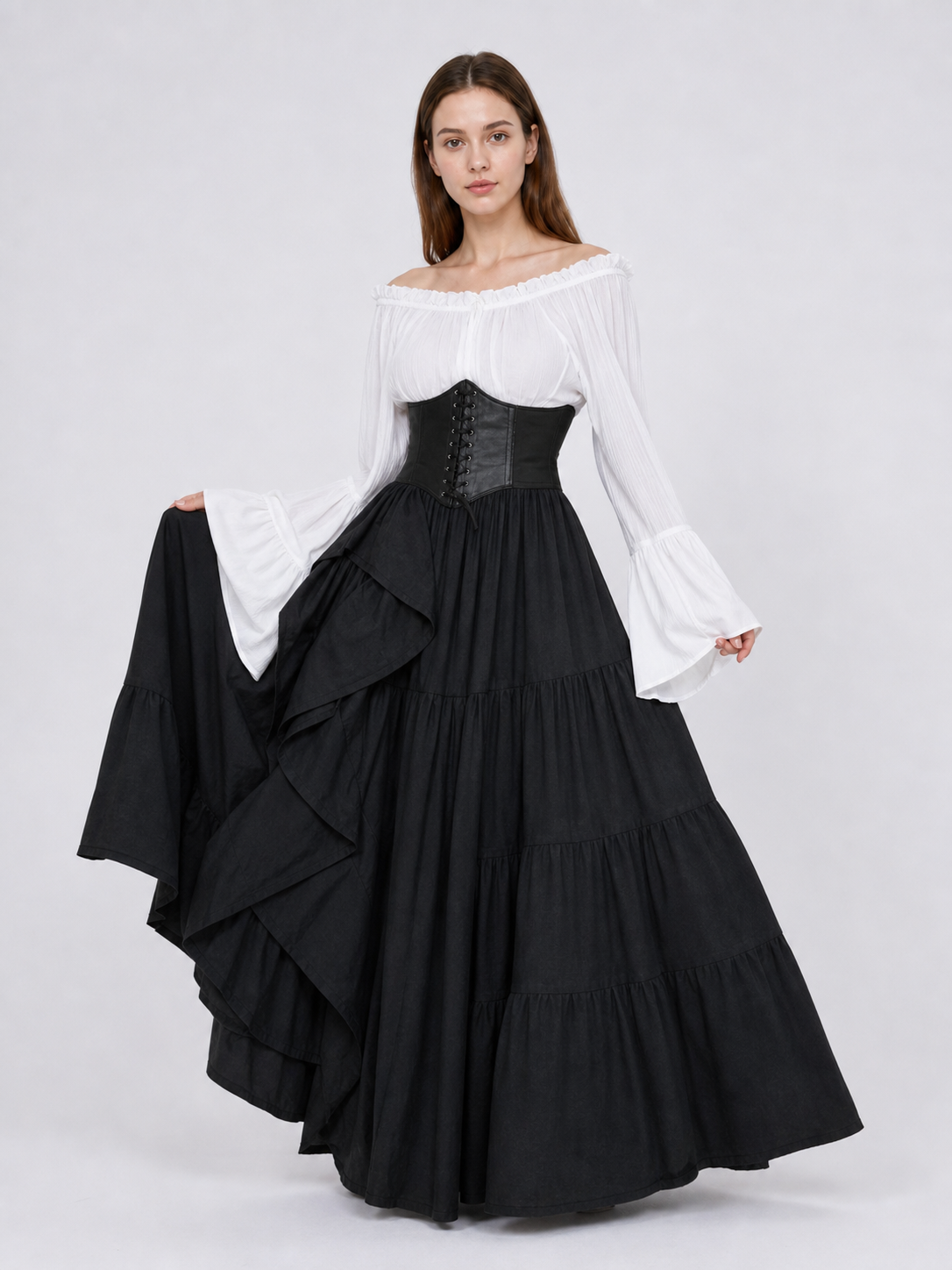 Three-Piece Gothic Costume with Corset