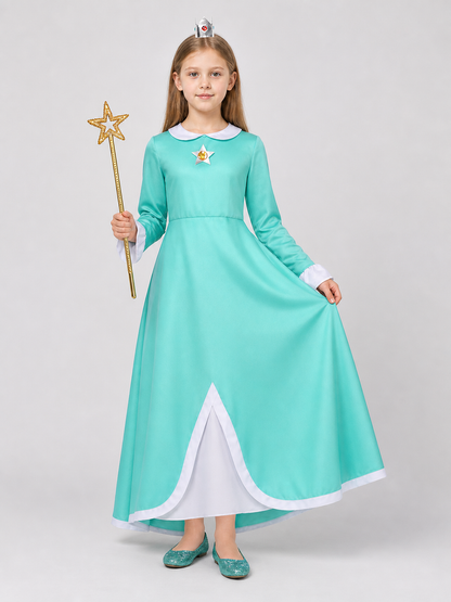 Rosalina Princess Dress with Brooch, Long Costume Dresses detail 2