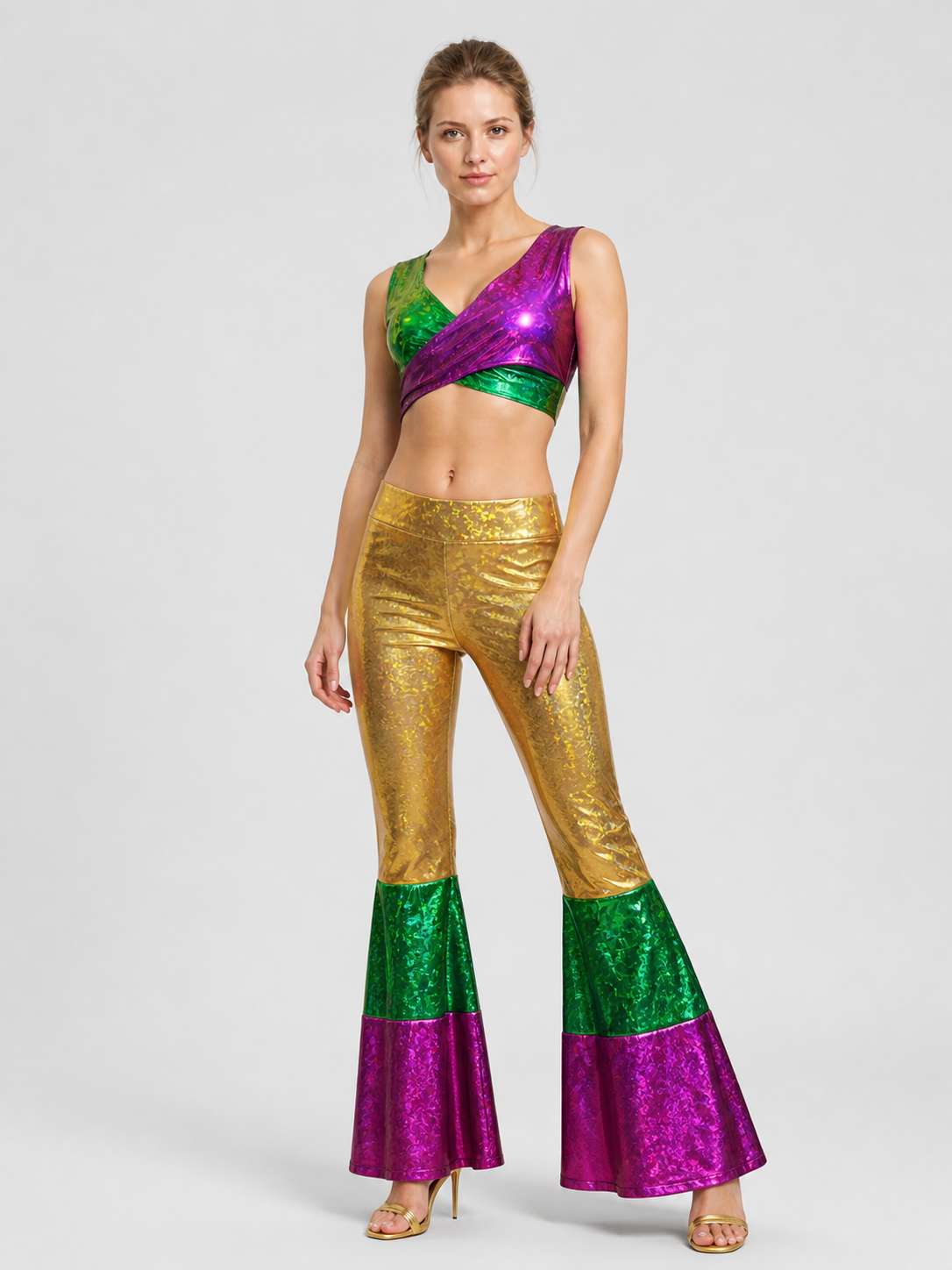 Stage Costume, Sparkly Top and Flared Pants Costumes detail 2