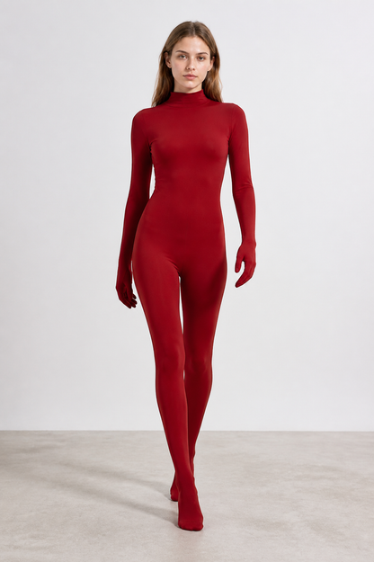 Form-Fitting Jumpsuit with Covered Hands and Feet product detail 2