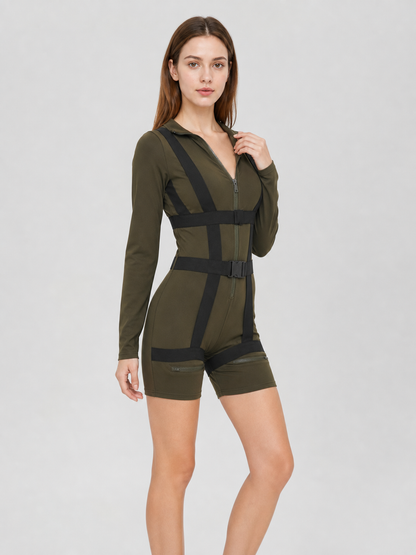 Military-Style Jumpsuit Costume for Parties