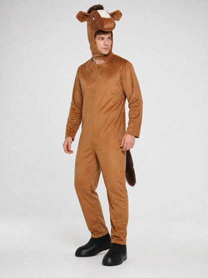 One-Piece Horse Costume with Hood for Performances