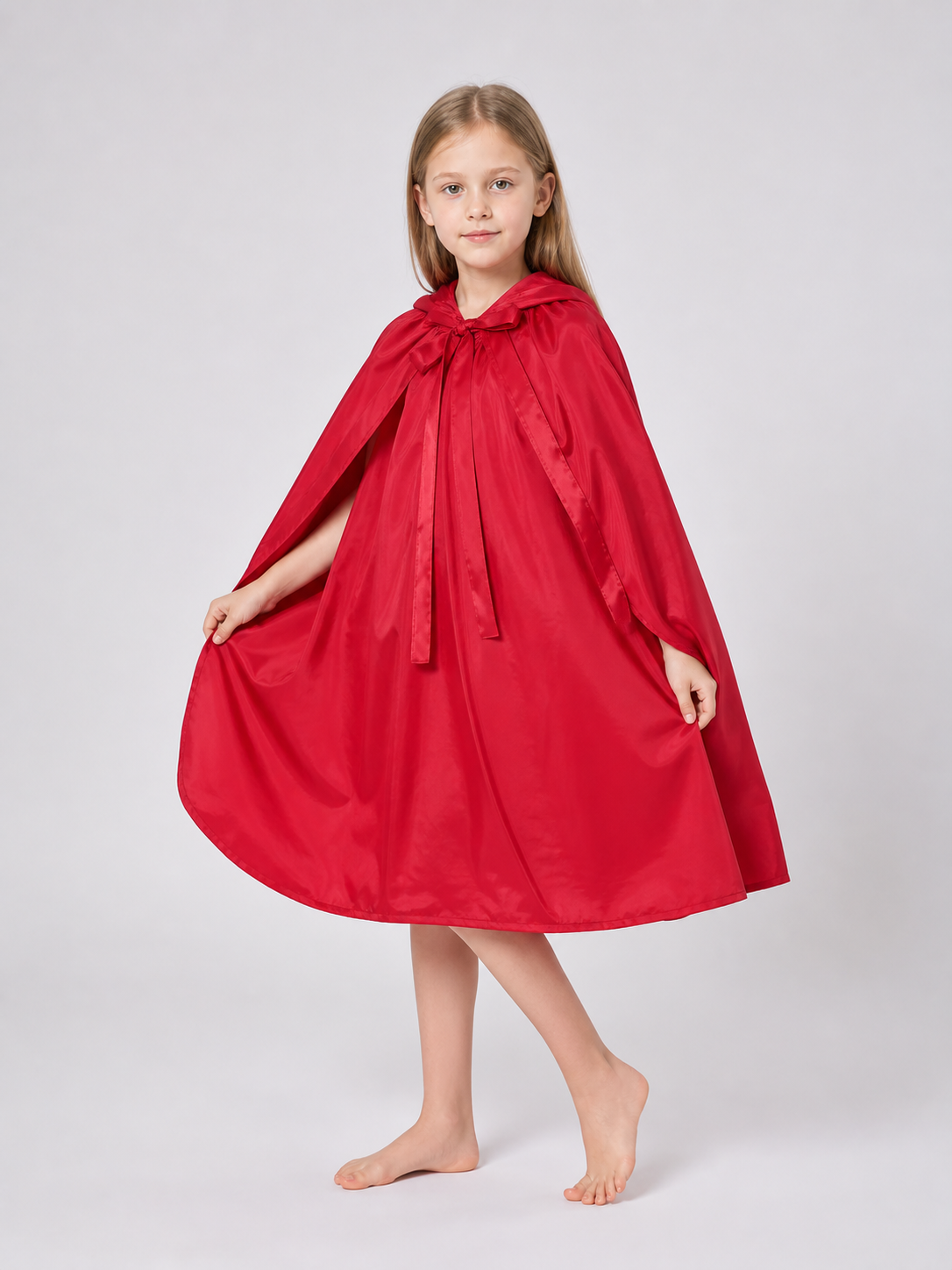 Red hooded cloak for children's cosplay