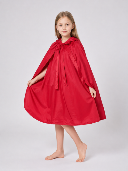 Red hooded cloak for children's cosplay