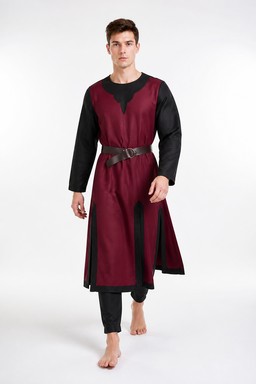 Red and Black Halloween Carnival Cloak with Belt