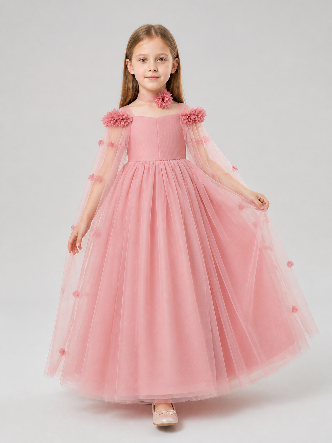 Full-Length Dress with a Layered Tulle Skirt Costume Dresses detail 2