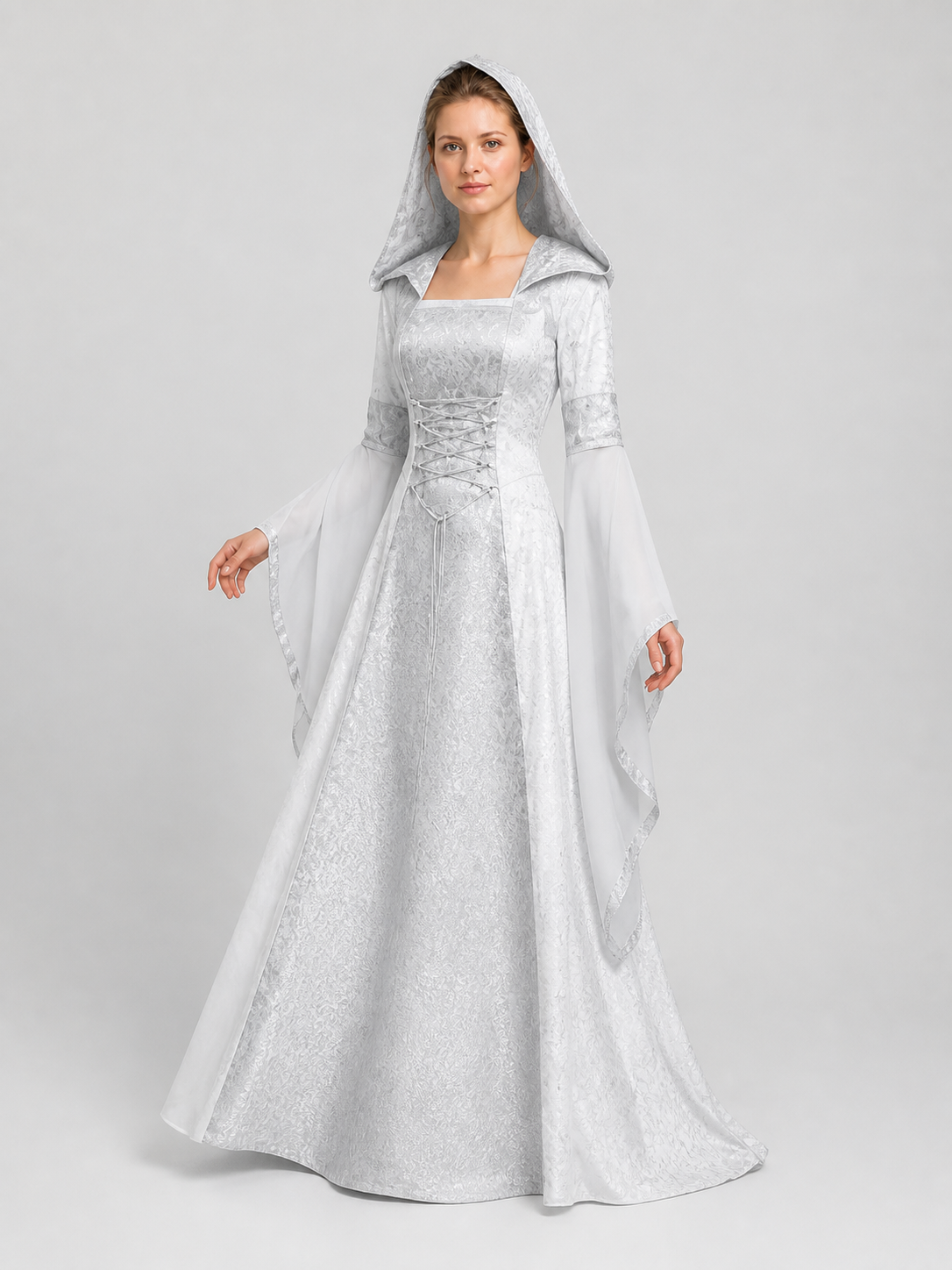 Long Hooded Dress, Medieval Cosplay