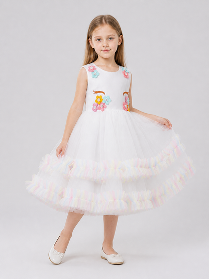Sleeveless Princess Dress with Full Mesh Skirt Costume Dresses detail 2