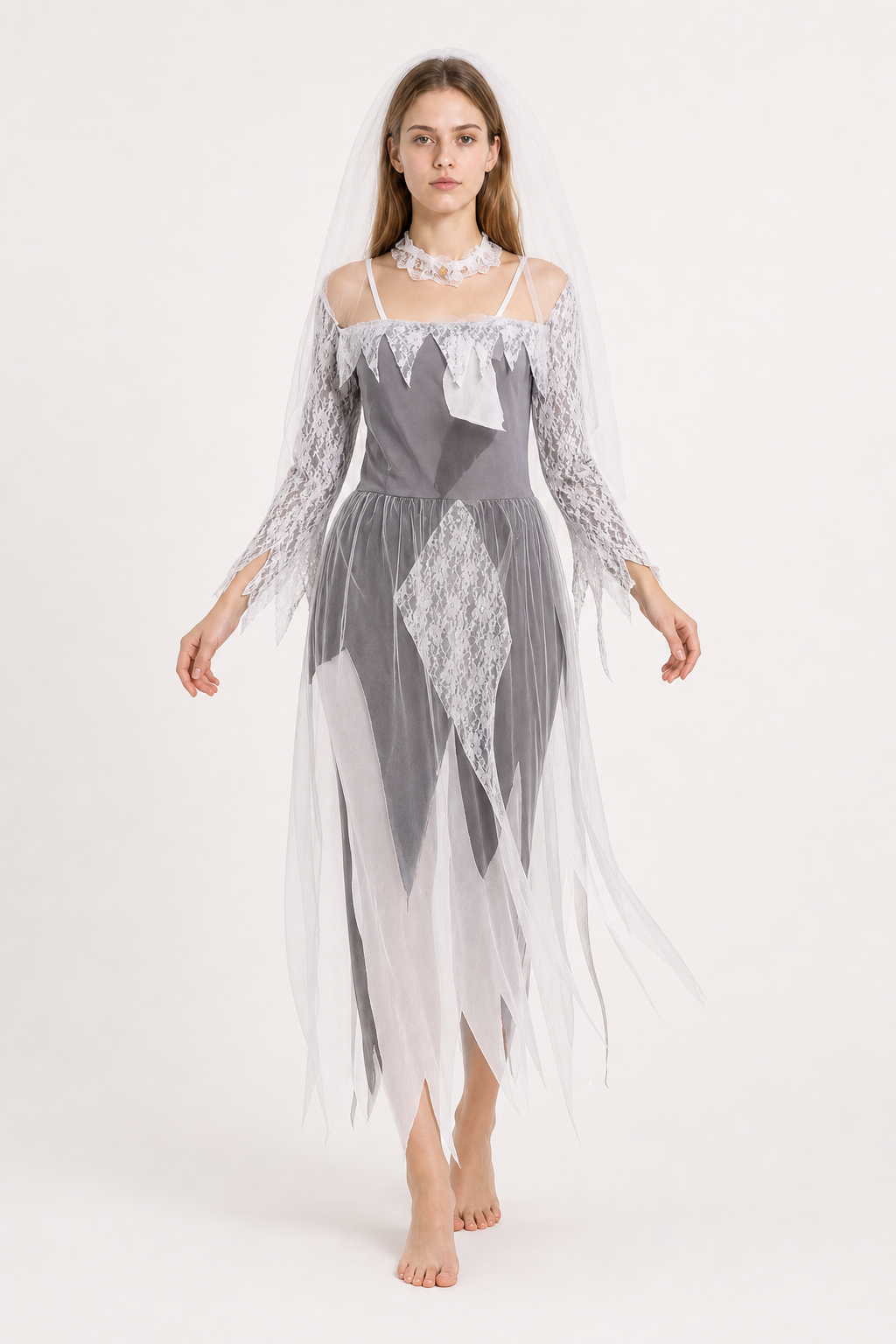 Long Gothic-Style Carnival Costume Costumes detail 2