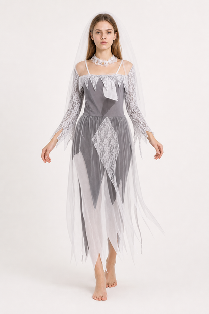 Long Gothic-Style Carnival Costume Costumes detail 2