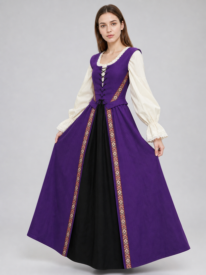 Renaissance Medieval-Style Dress with Lacing