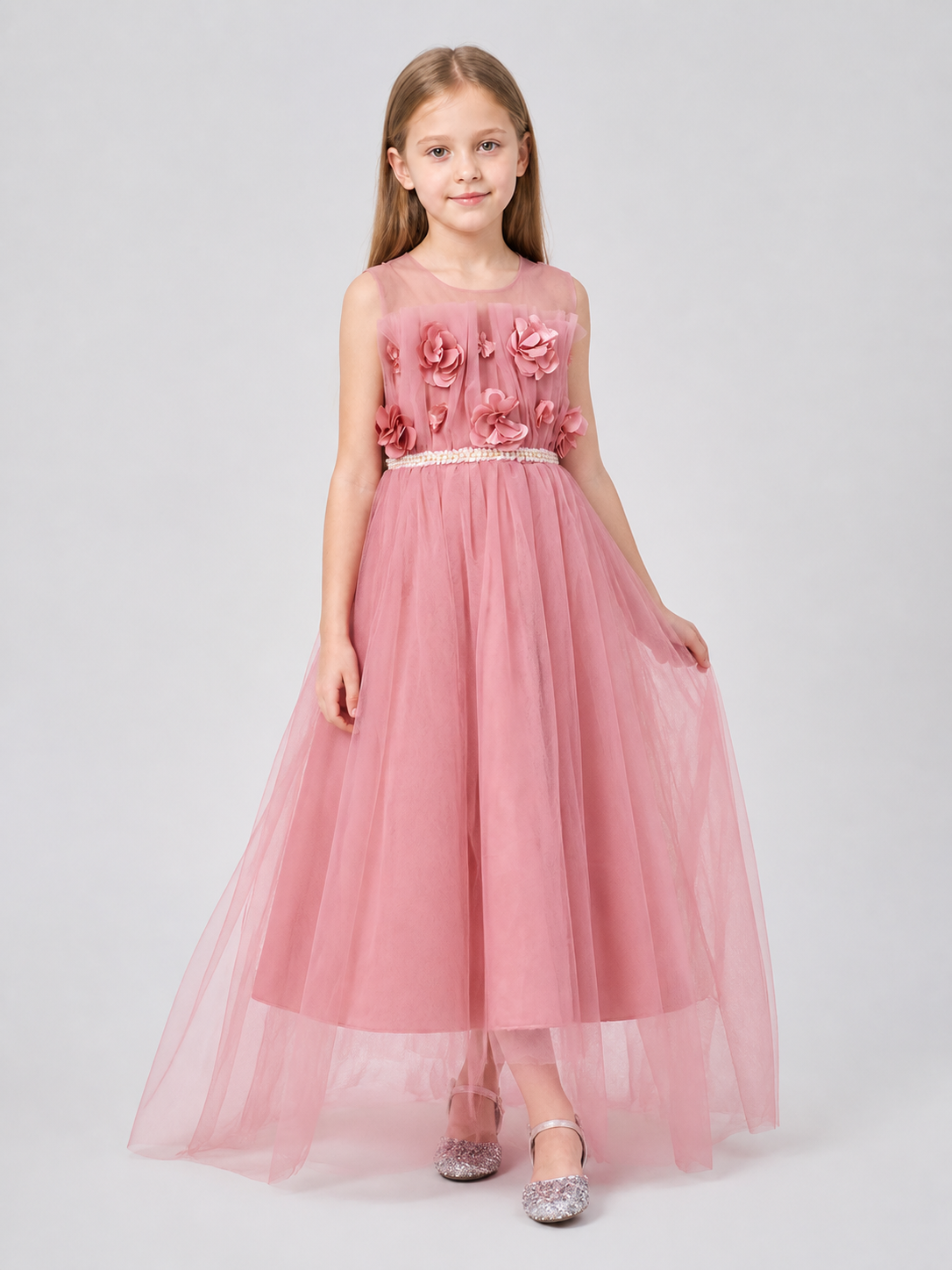 Dressy Dress with a Full Skirt, Bow, and Train Costume Dresses detail 2