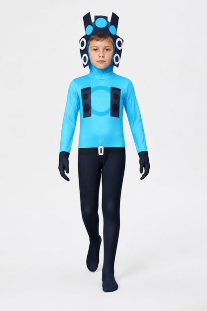 Blue Audio Man Skibidi Toilet Jumpsuit product detail 2
