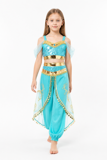 Jasmine Children's Carnival Costume with Sequins Costumes detail 2